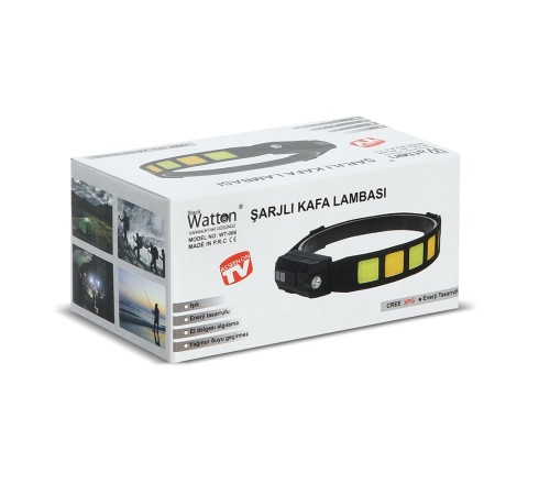 SENSÖRLÜ COB XPG LED KAFA LAMBASI WATTON WT-066