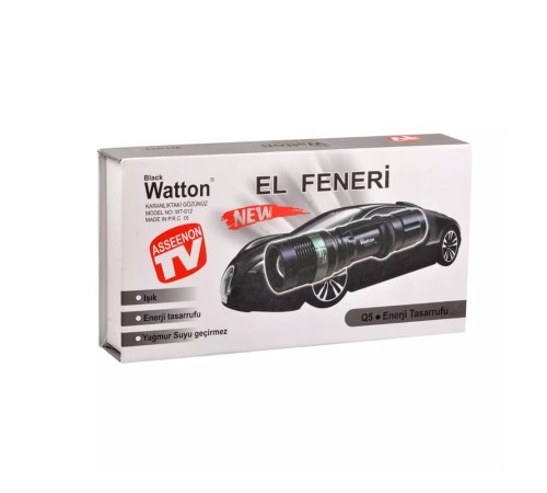 Zoomlu Oto Şarjlı EL Feneri Watton Wt-012